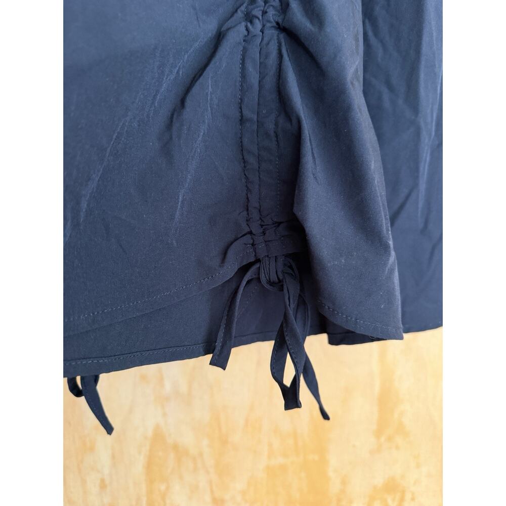 GRACIA Black Midi Skirt Nylon Lightweight Black Size Medium - Picture 2 of 3